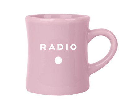 Pink Radio Diner Coffee Mug from Radio Roasters Coffee